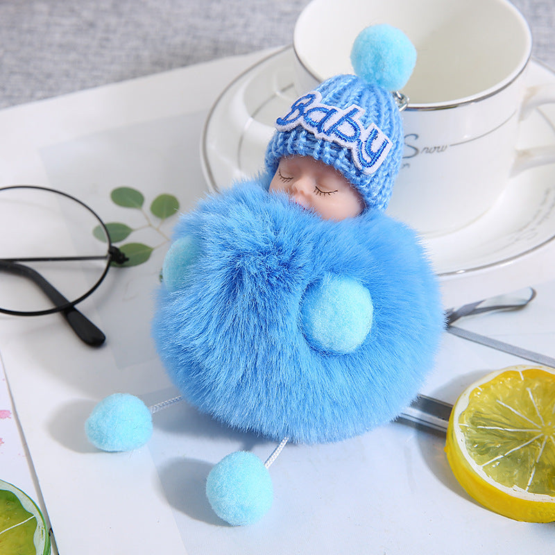 Wholesale 12PCS Plush Sleeping Doll Doll Keychain